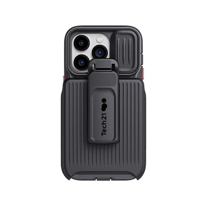 Tech21 EVO MAX - Funda para iPhone 14 Pro, Color Negro | Compatible con MagSafe, Duradera, Absorbente de Golpes, Resistente, con Funda, FlexShock de 20 pies, protección contra caídas múltiples