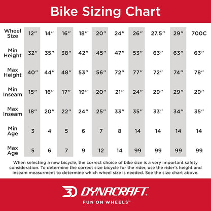 Dynacraft - Bicicleta de montaña Magna Echo Ridge, diseño resistente y duradero, perfecto para adolescentes y adultos que aprenden a montar, resistente y fácil de montar, ideal para aventureros