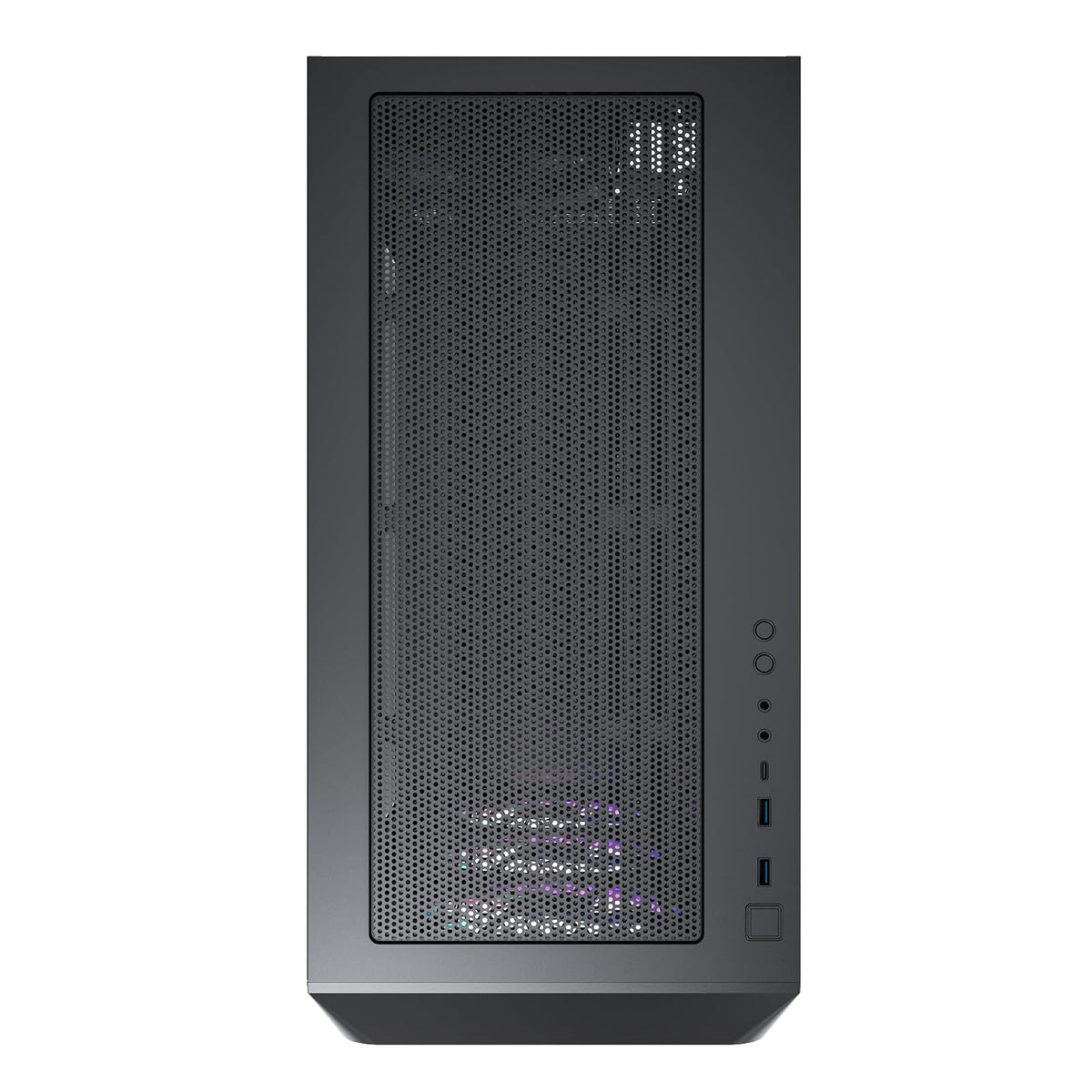 Montech AIR 903 MAX, E-ATX Mid Tower Case, alto flujo de aire, 3 x 140 mm ARGB PWM y 1 x 140 mm PWM ventiladores preinstalados, panel lateral de vidrio templado, malla frontal, tipo C, soporte 4090 GPU, negro