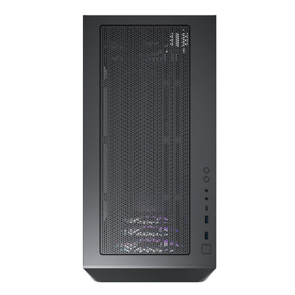 Montech AIR 903 MAX, E-ATX Mid Tower Case, alto flujo de aire, 3 x 140 mm ARGB PWM y 1 x 140 mm PWM ventiladores preinstalados, panel lateral de vidrio templado, malla frontal, tipo C, soporte 4090 GPU, negro