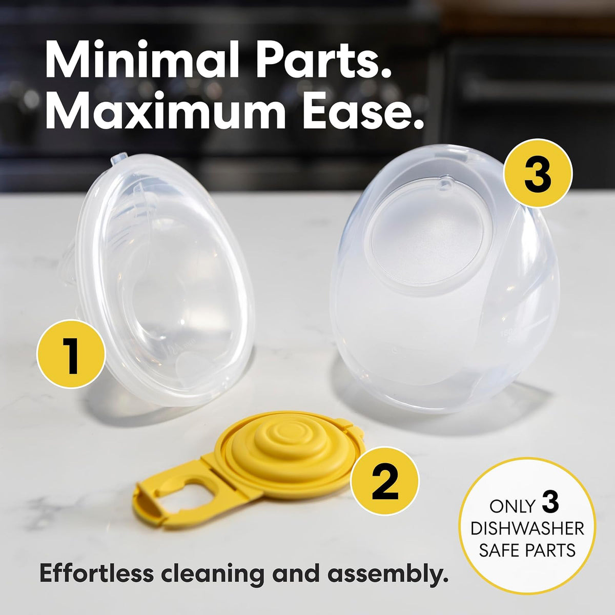 Medela Freestyle | Extractor de Leche Manos Libres | Eléctrico y Doble | Portátil y Discreto Bajo la Ropa | Carga USB | Amarillo
