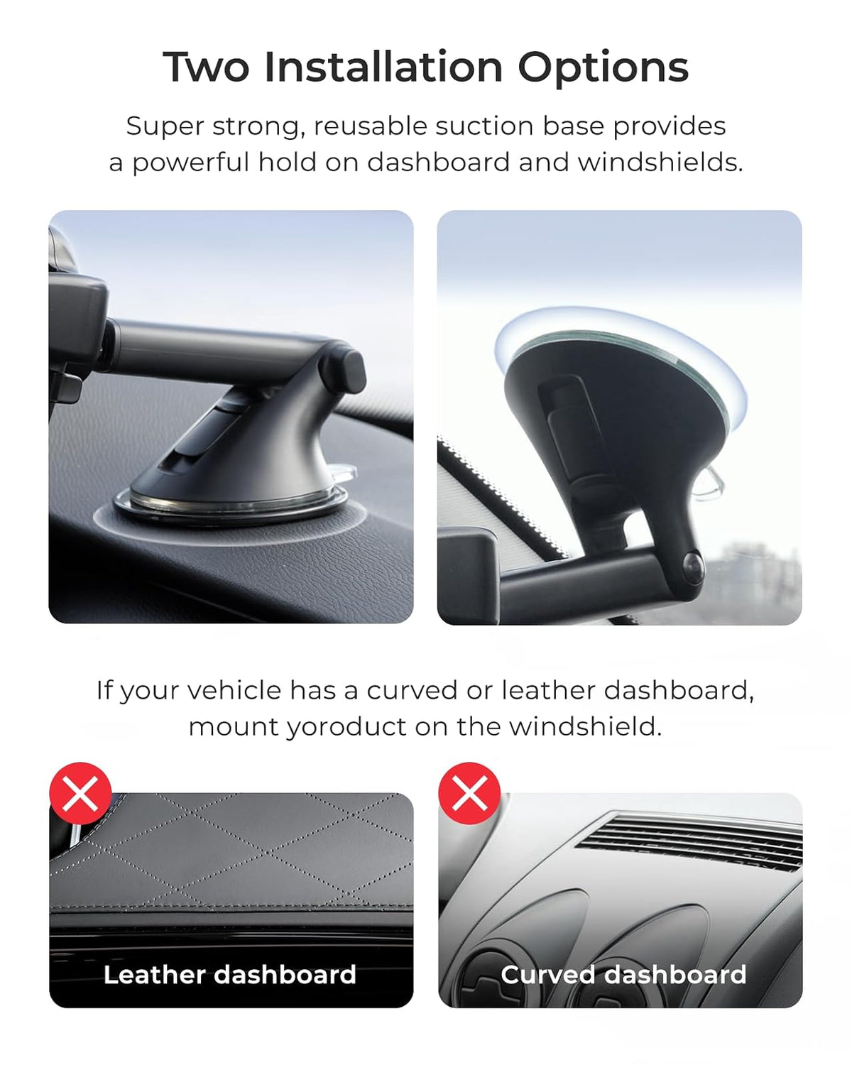 iOttie Easy One Touch Advanced Soporte Universal para salpicadero y Parabrisas con Ventosa para iPhone, Samsung, Google, Todos los teléfonos Inteligentes