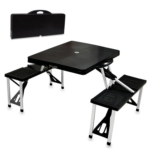 Picnic Time 811-00-175-000-0 Mesa Plegable, Color Negro