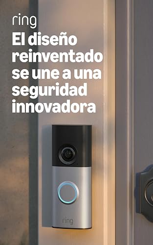 Videotimbre cableado 2K Ring Plus (último modelo): Retinal 2K con video de gran angular, zoom 6x mejorado y visión nocturna (níquel plateado)