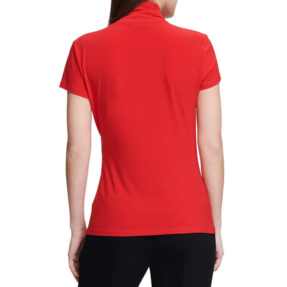 DKNY Top de Manga Corta con Fruncido Lateral Camisa para Mujer