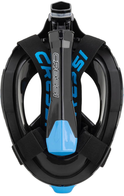 Cressi Adult Snorkeling Full Face Mask - Wide Clear View, Anti-Fog System - Easy Breathing: Safety First - Bali: Designed in Italy