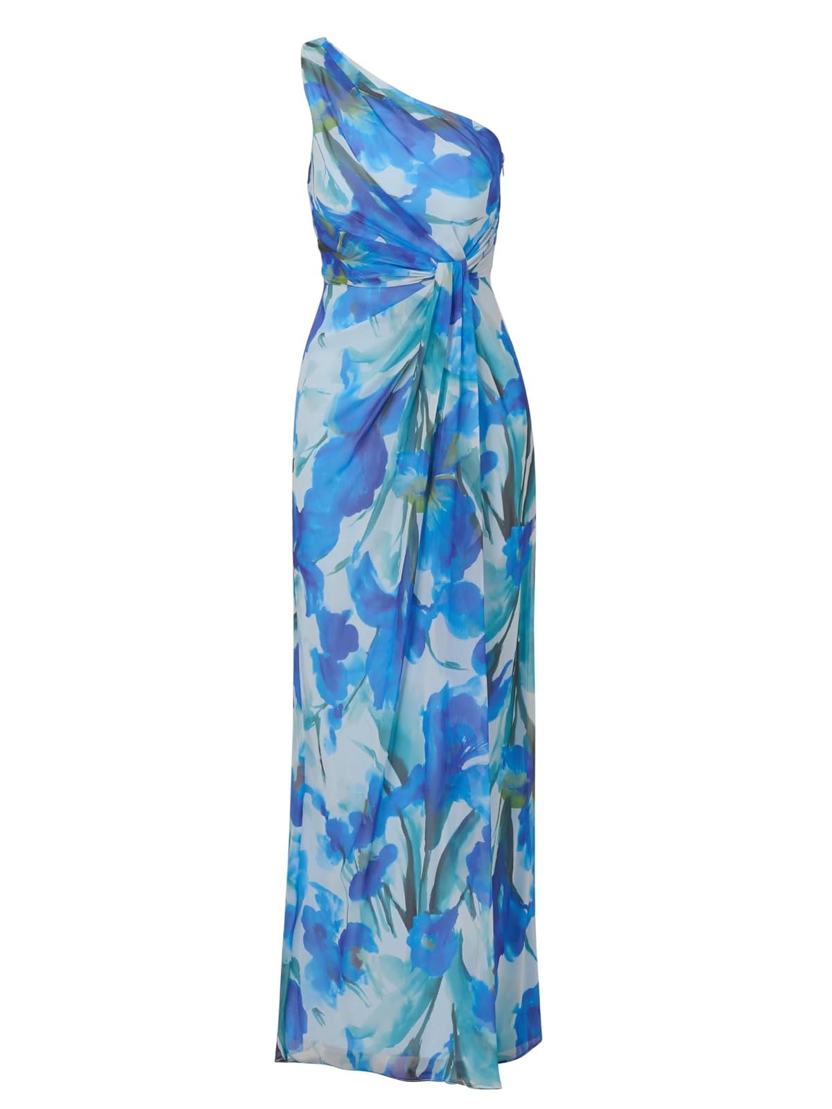 Adrianna Papell Print Chiffon Long Dress Vestido para ocasión Especial Mujer