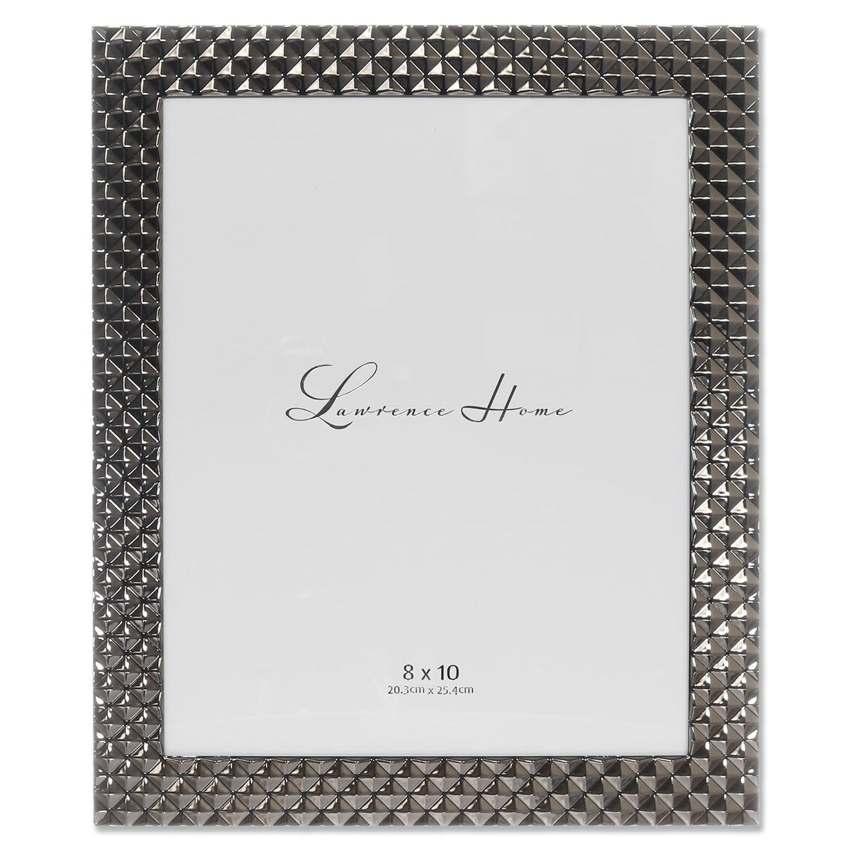 Lawrence Frames Marco de Fotos de Metal con Diseño de Diamantes - Negro ahumado - 8x10