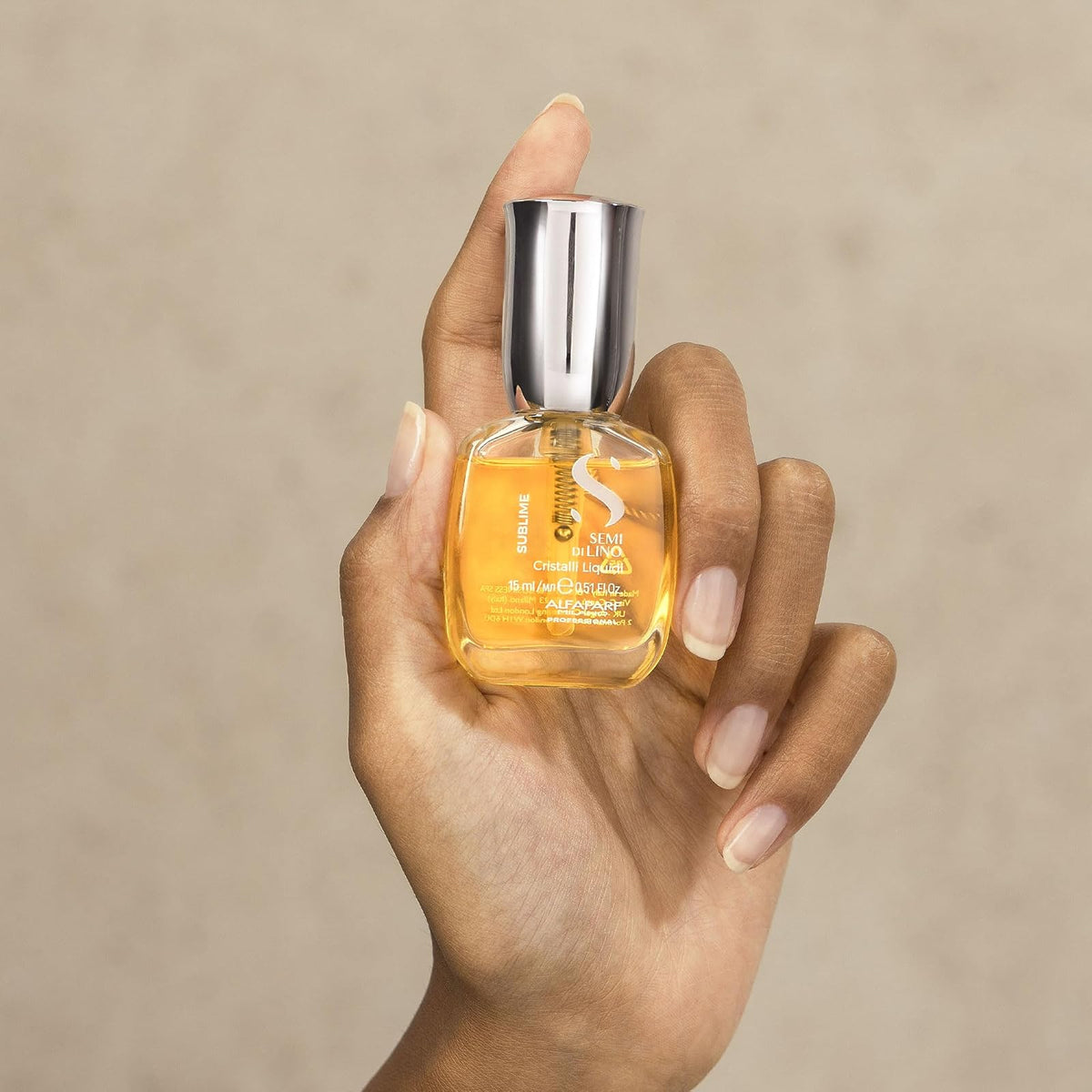 Alfaparf Milano Semi Di Lino Sublime Cristalli Liquidi The Original - Suero Iluminador y Protector TÉRMICO para el Cabello, Brillo Extremo Todo Tipo de Cabello, 15 ml