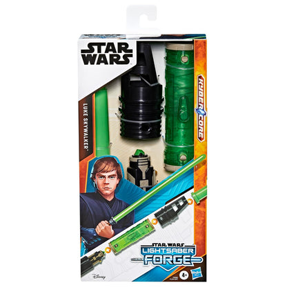 Star Wars Lightsaber Forge, Kyber Core, Sable de luz Oficial Personalizable de Luke Skywalker, Color Verde,