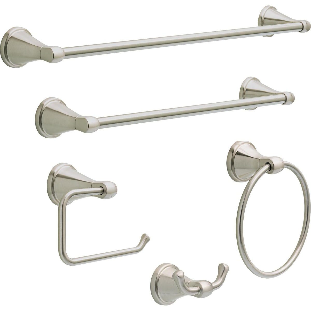 Delta Faucet Becker (1 unidad) Gancho para toalla/bata para baño, SpotShield níquel cepillado, montado en la pared BCK35-DN