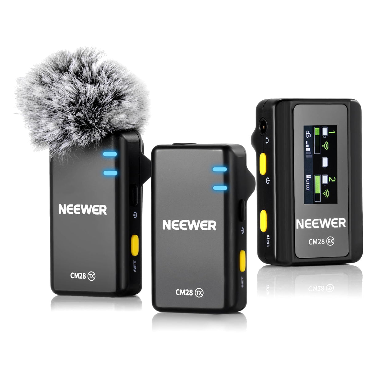 Micrófono Inalámbrico de Solapa NEEWER CM28 con Estuche de Carga - 21000071