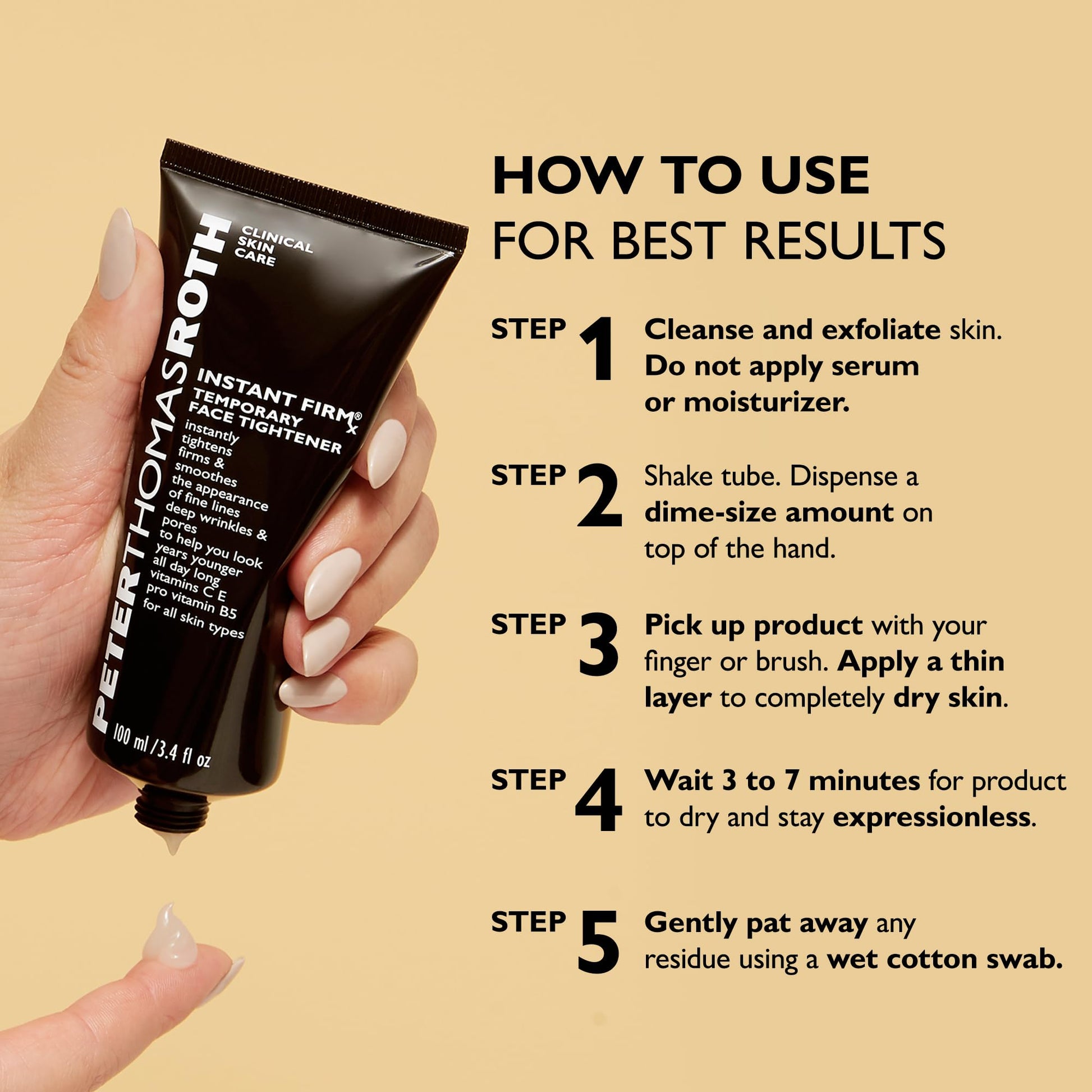 Peter Thomas Roth | Instant FIRMx Temporary Face Tightener | Firm and Smooth the Look of Fine Lines, Deep Wrinkles and Pores