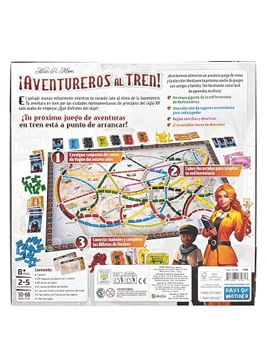 ¡Aventureros al Tren! Juego de Estrategia de Trenes para Adultos y Familias De 2 a 5 Jugadores en Español
