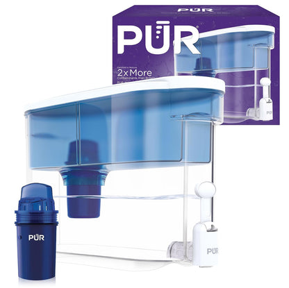 PUR Classic - Dispensador de jarra para filtro de agua, 18 tazas, transparente