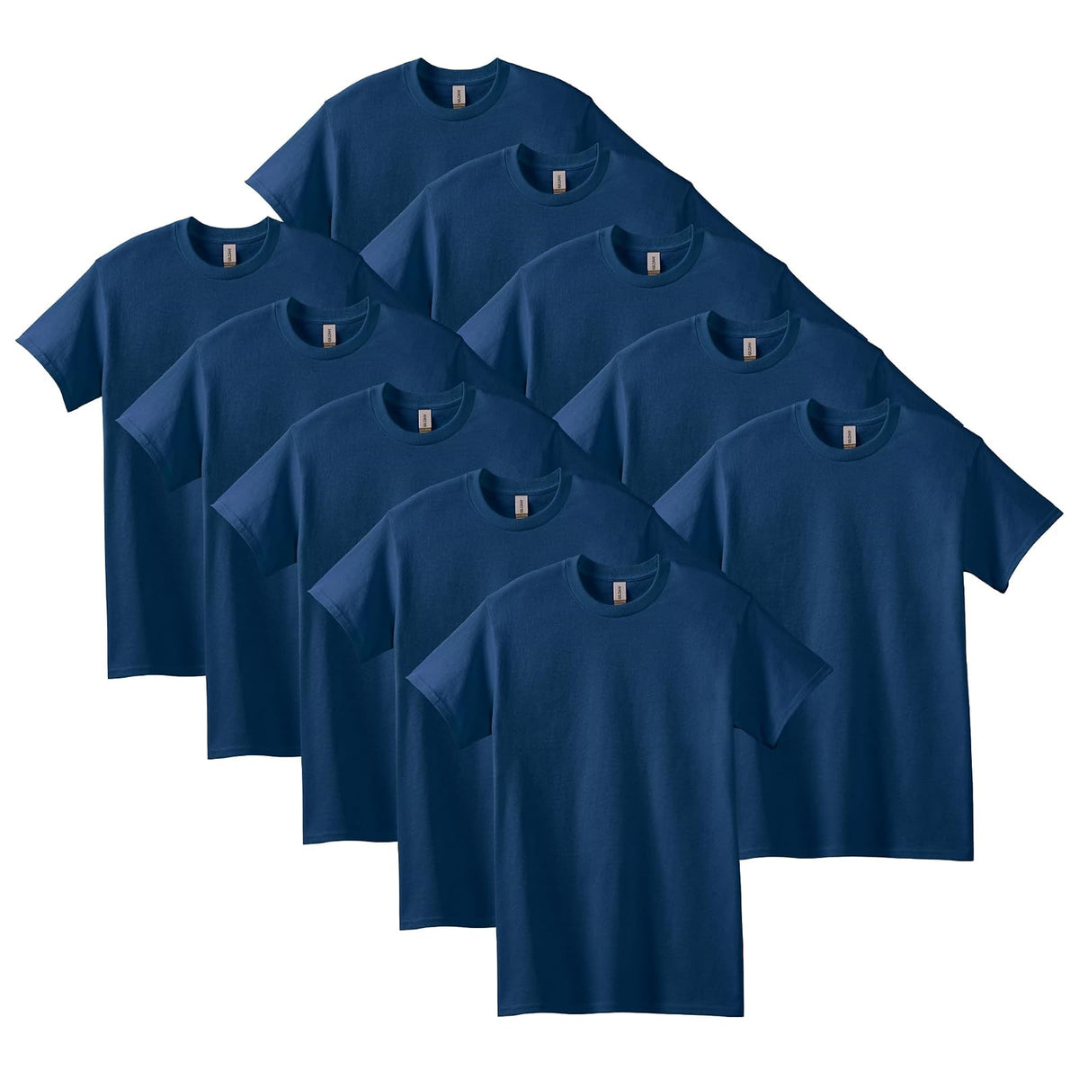 Gildan G5000 Camiseta de Algodón Pesado para Hombre - 1 - Azul marino (paquete de 10) - 4XL