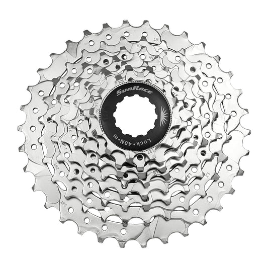 SUNRACE Cassette de Piñones MTB CSM66 | 8 Velocidades | 11-34D | Plata en Cajita CSM66.8AV0.NS1.BXB
