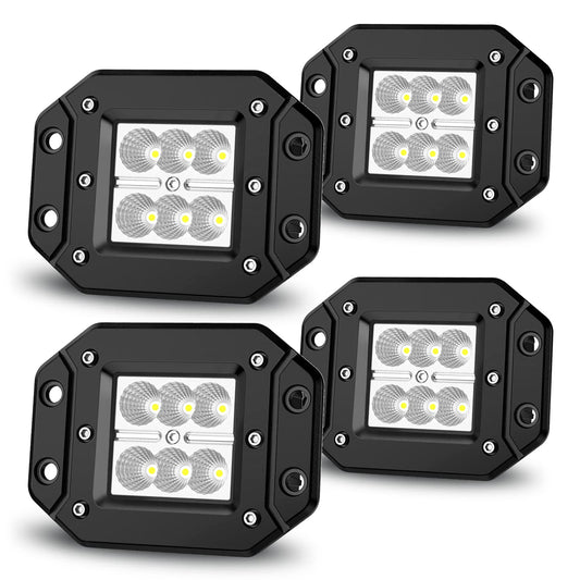 AUTOSAVER88-4 unidades de cápsulas LED de montaje empotrado de 5 pulgadas, 24 W, 2400 lm, luces de trabajo antiniebla todoterreno compatibles con motocicletas, de suciedad, camiones, UTV