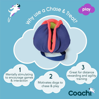 The Company of Animals Coachi Chase & Treat | Para perros y cachorros, todas edades y razas, juguete con golosinas, estimulación mental, entrenamiento a distancia