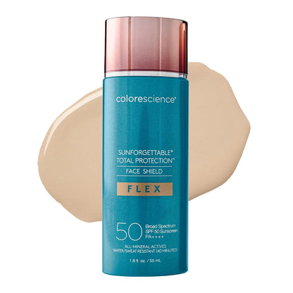 Colorescience Total Protection Face Shield Flex Protector Solar FPS 50 - FPS 50 (Justo) - 55 ml (Paquete de 1)