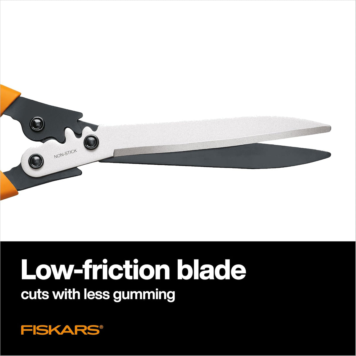 Fiskars - Tijeras de setos de 23 pulgadas, cortadora de arbustos con tecnología PowerGear2 que multiplica la potencia para menos esfuerzo, asas SoftGrip con parachoques que absorben los golpes