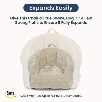 Delta Children - Serta - Silla de Felpa para niños, Silla de Espuma Suave, Alternativa para niños y niñas, Asiento Acogedor para Leer, Ver Dibujos Animados, Sala de Juegos, habitación de guardería