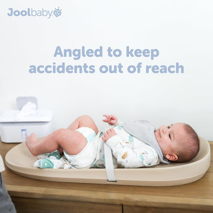 Jool Baby - Cambiador impermeable para bebé, fácil de limpiar, ligero y portátil, cojín de espuma grande para mayor comodidad (avena)