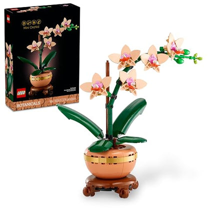 LEGO Mini Orquídea - Model Kit para Adultos, Años 18+ - Flores Artificiales - Decoración para Escritorio, Recamara - 10343