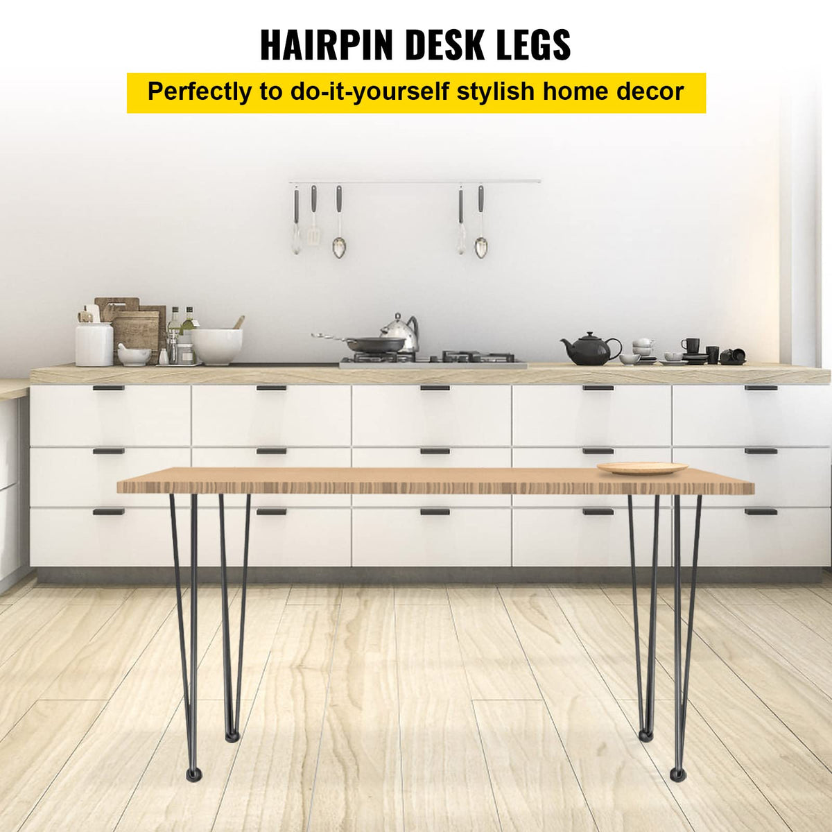 VEVOR Patas de Mesa de Horquilla Juego 4 Patas de Mesa de Escritorio 16 Pulgadas