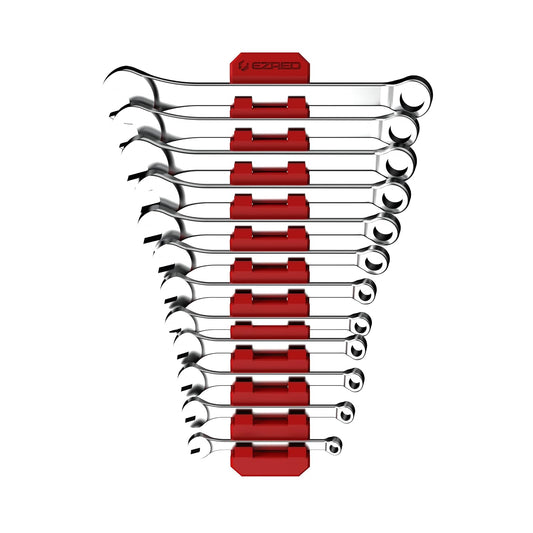 EZ RED - Soporte magnético flexible para llave de 12 ranuras, diseño delgado, organización de almacenamiento