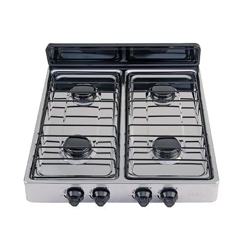 Foset PAGA-4X, Parrilla de gas de sobreponer 4 quemadores, inoxidable