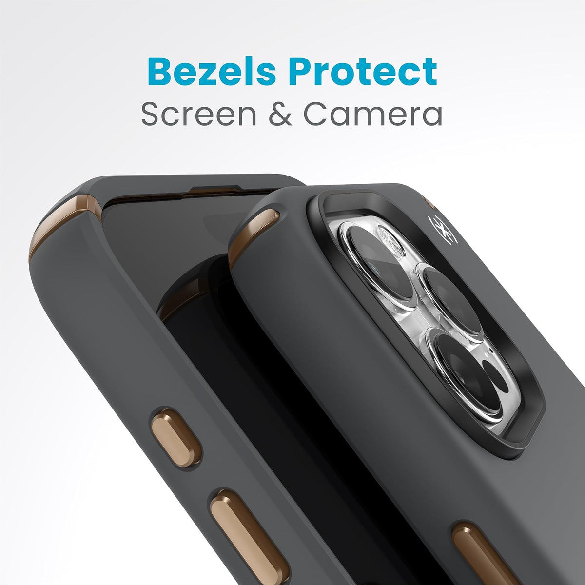 Speck Funda para iPhone 15 Pro MAX, ClickLock - Enclavamiento Antideslizante, construida para MagSafe, protección contra caídas, Resistente a los arañazos, Tacto Suave, Funda para teléfono de 6.7