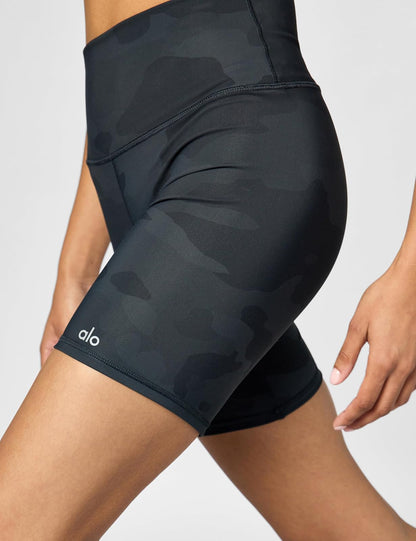Alo Yoga Pantalón Corto Vapor de Cintura Alta Pantalones Cortos Mujer