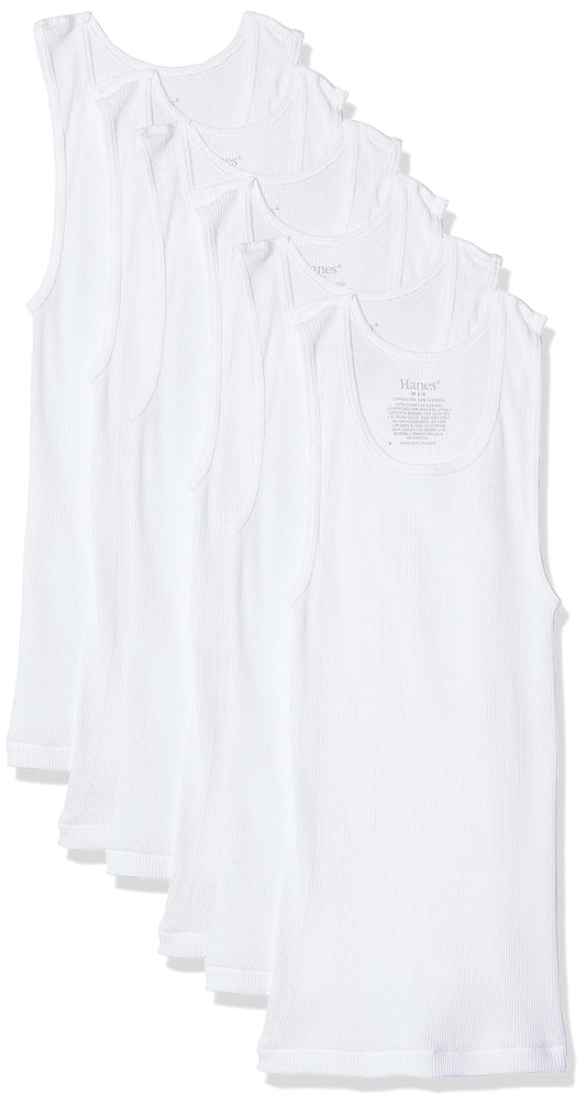 Hanes Playera de Tirantes Para niño, Paquete de 6 piezas