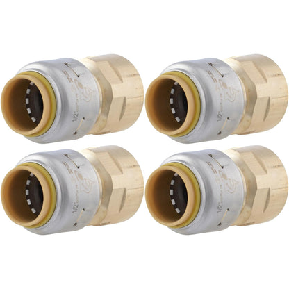 SharkBite Max Adaptador FNPT 1/2 x 1/2", Push to Connect, Paquete de 4 - SharkBite Max - 1 - 2 in., Pack of 4