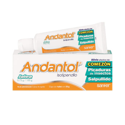 Andantol Jalea, 25gramos | El anticomezón, alivia comezón sin importar su origen, picaduras e irritaciones, desde los 20 min, hasta 8 h, +12 años