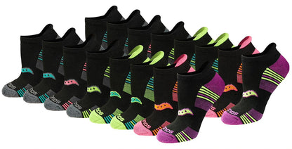 Saucony Calcetines Deportivos Heel Tab para Mujer - CH - Negro (16 pares).