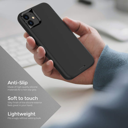 ORIbox Funda Compatible con iPhone 12 y iPhone 12 Pro, Acabado Suave al Tacto de la sensación Exterior de Silicona líquida