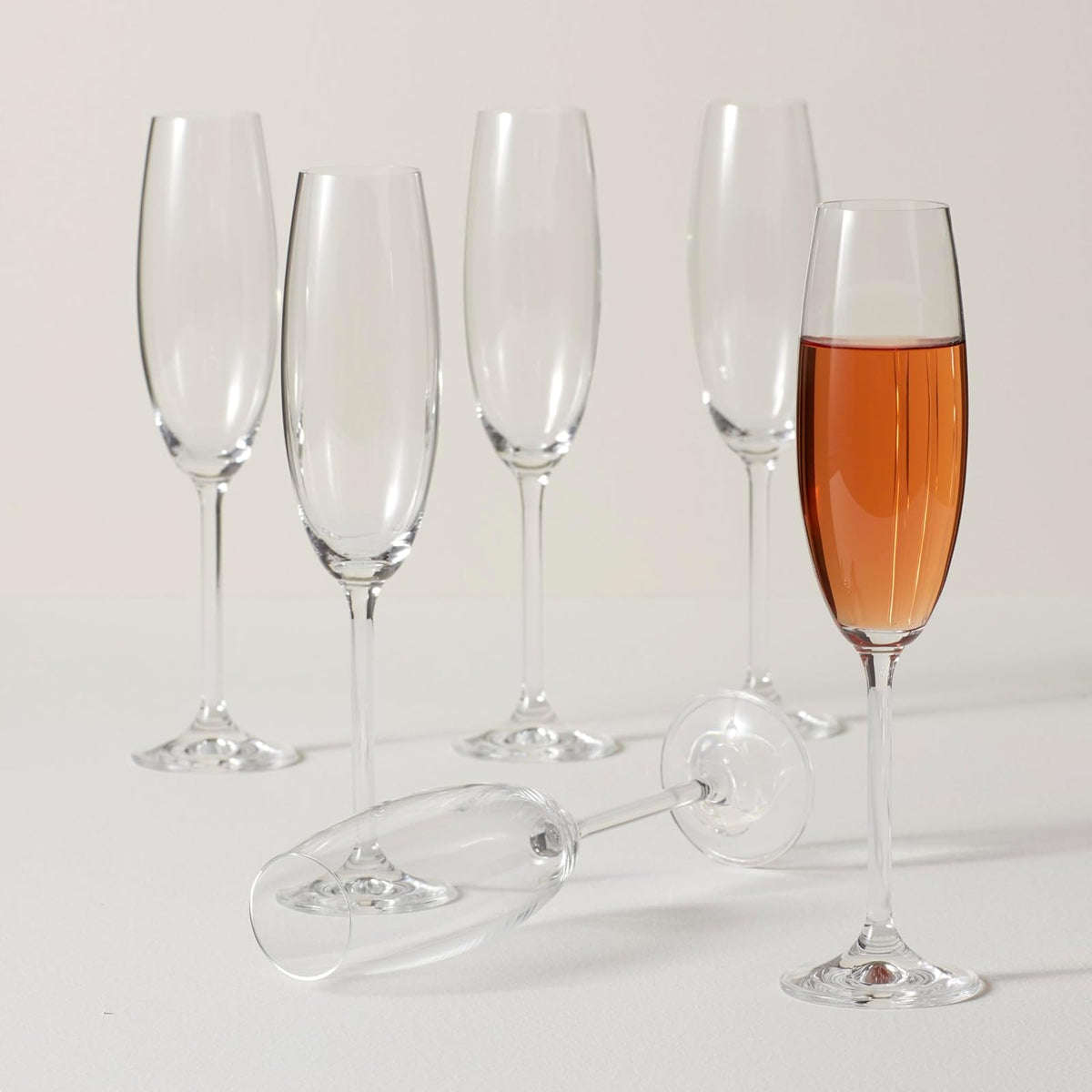 Lenox Tuscany Classics - Juego de copas de champán, compra 4, consigue 6, 1,5 kg, transparente