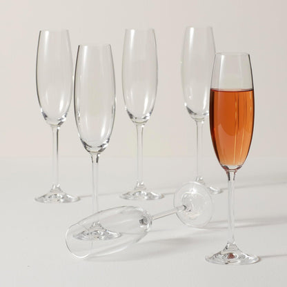Lenox Tuscany Classics - Juego de copas de champán, compra 4, consigue 6, 1,5 kg, transparente