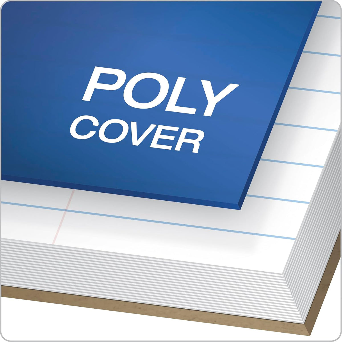 Oxford 10386 Cuadernos de poliéster de 3 materias, 22.86 cm x 27.94 cm, regla universitaria, tapas de colores surtidos, 150 hojas, 3 bolsillos divisores de poliéster, 2 unidades