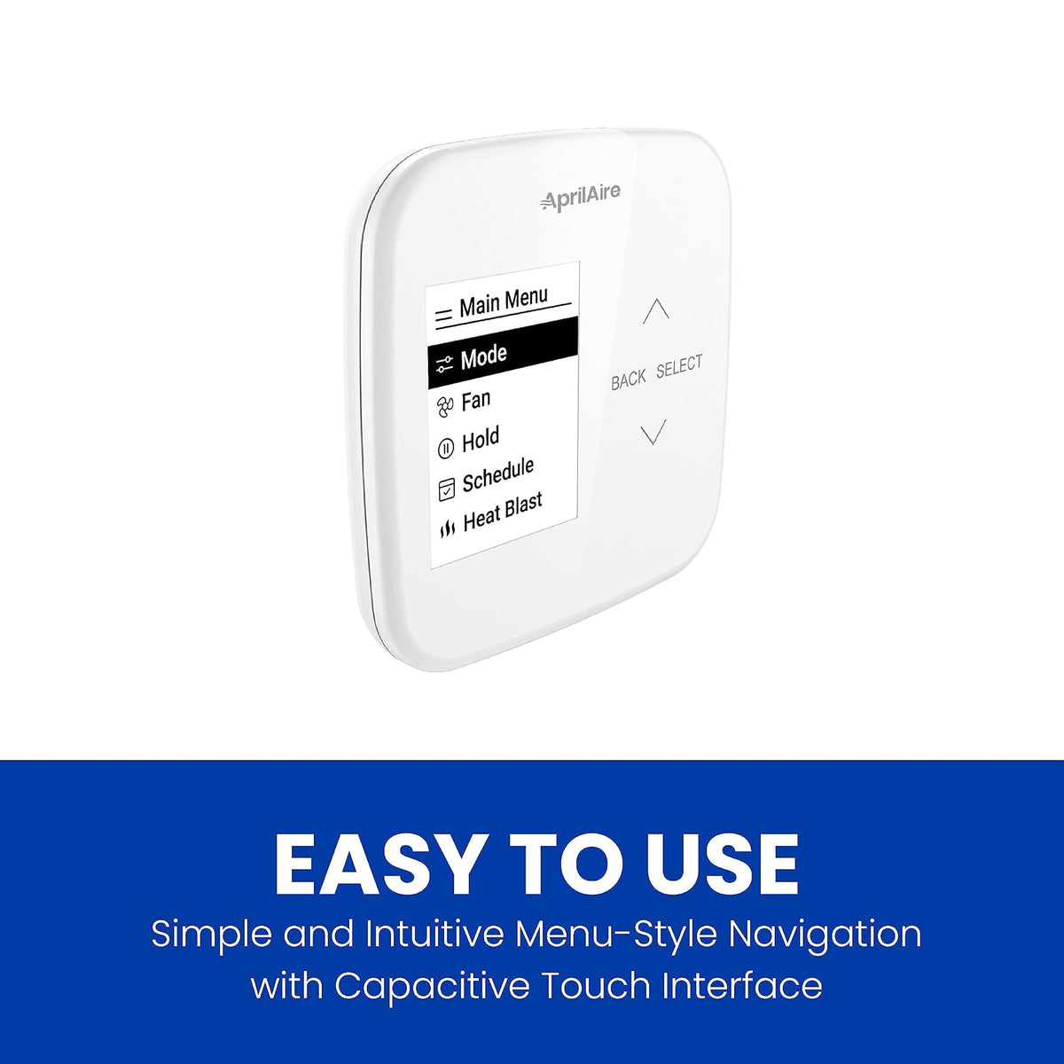 Aprilaire S86WMUPR - Termostato programable Wi-Fi, multietapa Universal con Control IAQ, etapas de Calor y frío 2H/2C o etapas de Bomba de Calor 4H/2C
