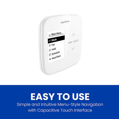 Aprilaire S86WMUPR - Termostato programable Wi-Fi, multietapa Universal con Control IAQ, etapas de Calor y frío 2H/2C o etapas de Bomba de Calor 4H/2C