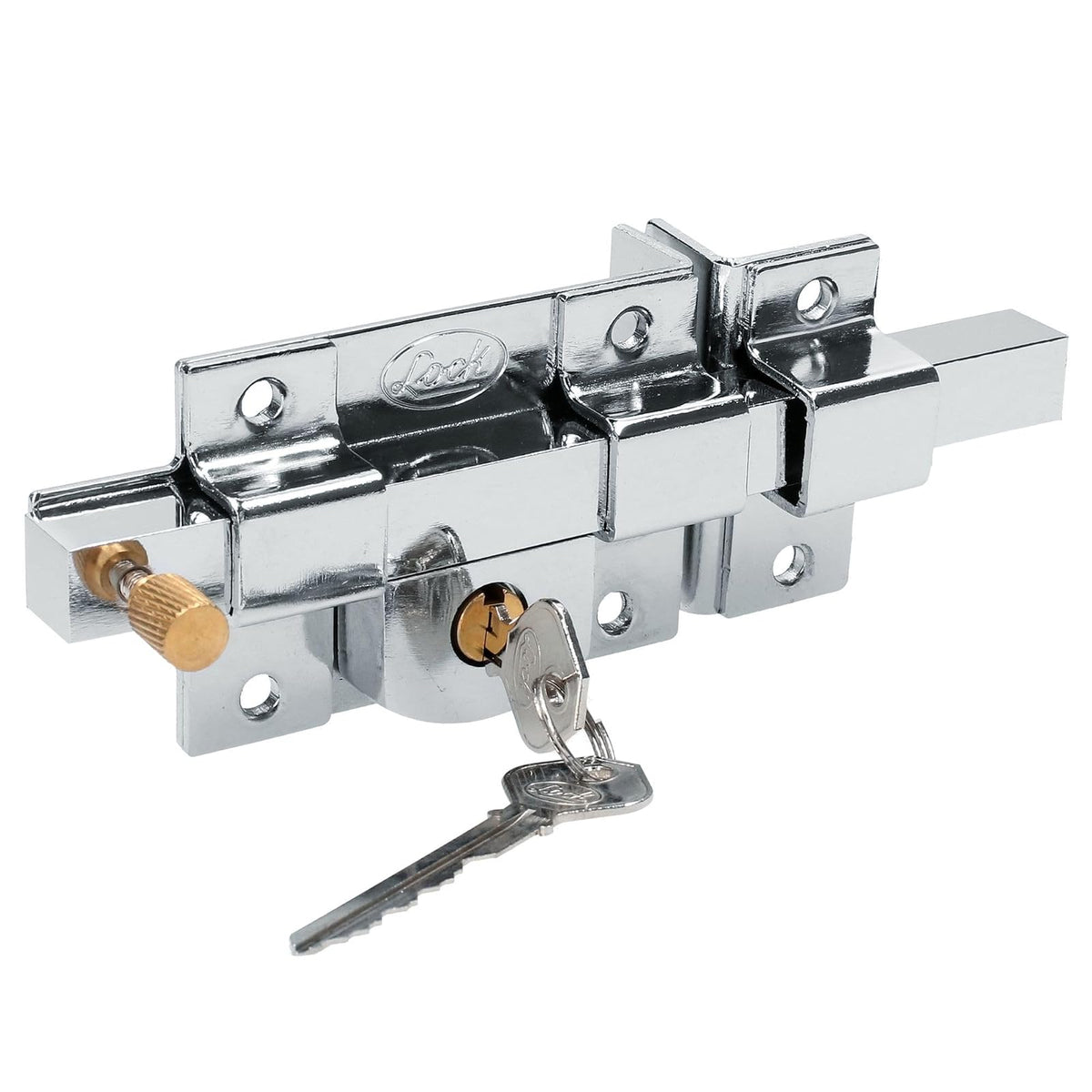 Lock L570DCB Cerradura Derecha de Barra Libre Llave Estándar Cromo Brillante en Caja