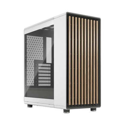 Fractal Design North XL Gabinete E-ATX con Panel de Madera - Chalk White TG Clear - Norte