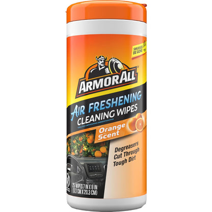 Armor All Protector de ambientador de Piel Naranja, Goma, Vinilo, 25 toallitas