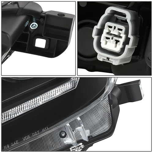 DNA MOTORING Conjunto de Faros Delanteros Compatibles con Tacoma 2016-2023 LED DRL Bisel Negro