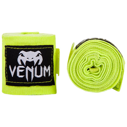 Venum Vendas de Boxeo de Algodón Elástico - Amarillo neón - 2.5 m - Boxing Handwraps