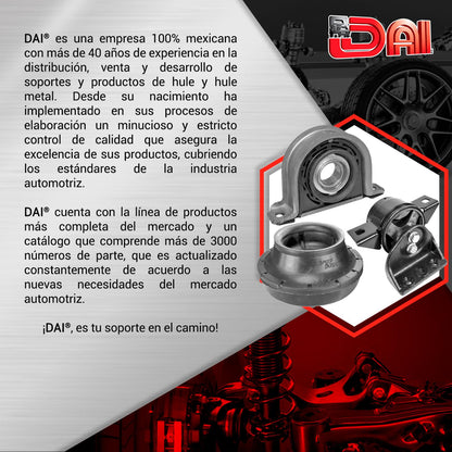 DAI 7006 Soporte de Motor Trasero para Nissan Platina y Renault Clio/Kangoo 1.6L L4 2002-2017