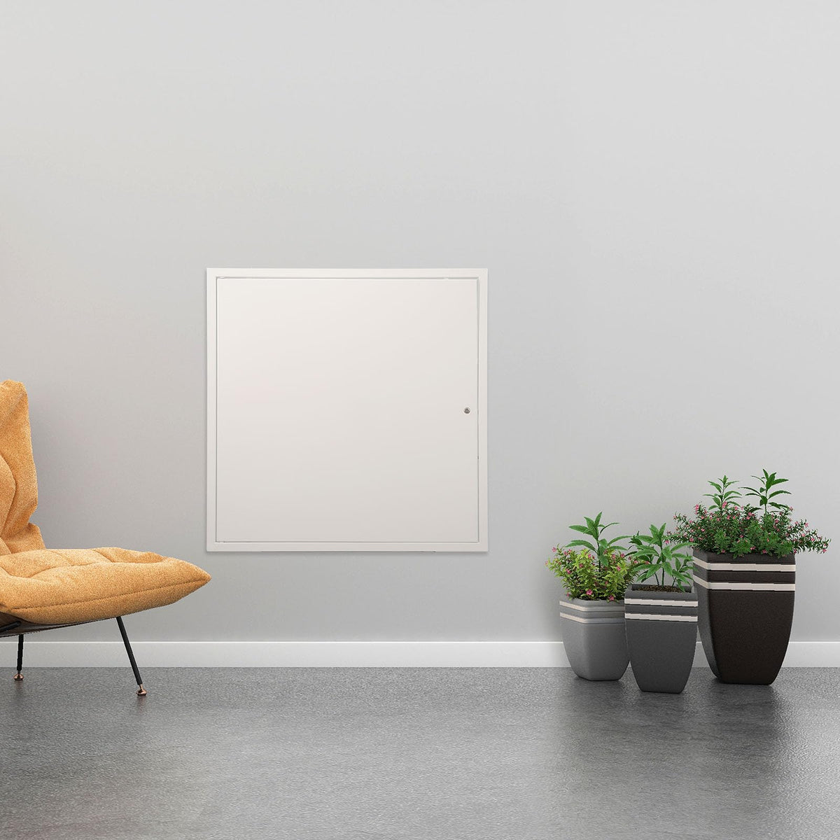 VEVOR Panel de acceso de metal para techo de paneles de yeso, puertas de acceso de fontanería de 24 x 24 pulgadas con cierre de leva, cubierta de acero resistente para orificio de pared, panel